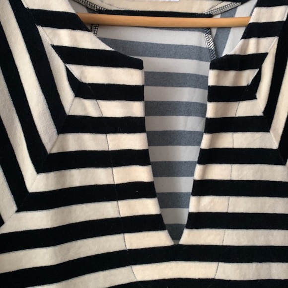 Tsumori Chisato Velour Striped Pink & Purple Tunic Dress Top Sz 4 - Picture 5 of 11